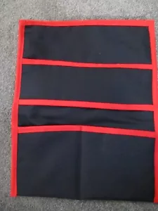 Black Quilted Handmade Recliner, Sofa, Chair, Accessory Bag, Weighted, Red Edges - Picture 1 of 4