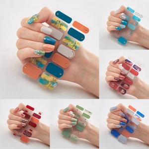Full SizeNail Wraps Stickers Polish Toe Manicure Art Self Stick Decor 3D Decals - Picture 1 of 43