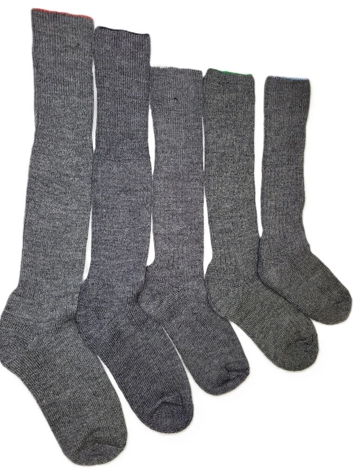Canadian Forces Army Temperate Climate Socks 60% Wool - Grey - Made In Canada - Image 1 of 1