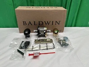 Baldwin PV.ELL.TRR.003 Ellipse Privacy Door Knob with Round Rose Brass & Bronze - Picture 1 of 11