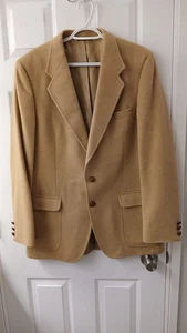 Giacca sportiva blazer vintage uomo KINGSRIDGE marrone 100% capelli cammello made in USA - Foto 1 di 15