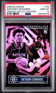 👑� Colección trofeos Panini Illusions 2020 rosa #152 Anthony Edwards RC PSA 10🎁 - Imagen 1 de 3