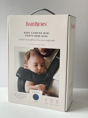 Portabebés Mini Vintage Indigo, Jersey 3D Portabebés 7-25lbs Babybjorn NUEVO Foto 1 de 4