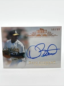 Autógrafo tributo Topps Dave Stewart 2013/99 #TA-DS automático Oakland Athletics A's - Imagen 1 de 3