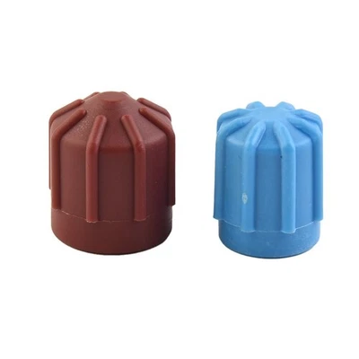 Plastic Air conditioning valve core set Dust Cover 1 Pair R134a AC A/C Valve Cap - Image 1 of 4
