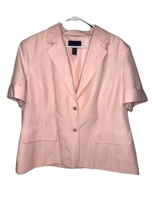 Женский костюм Laura Scott из 2 предметов блейзер юбка костюм комплект размер 18 светло-розовый 55% лен - Изображение 1 из 4