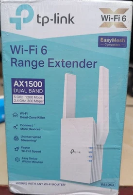 TP-LINK RE505X WiFi 6 Range Extender/Internet Booster - NEW - Image 1 of 3
