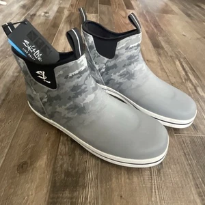 NEW Salt Life Waterproof Fishing Boots Shoes Grey Camo Neoprene MSRP $120!!!!!! - Picture 1 of 12