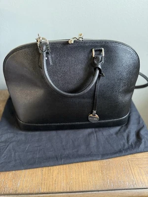 Bolso grande de cuero italiano Pulicati - negro - excelente estado Foto 1 de 4