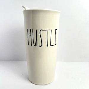 Rae Dunn by Magenta Ceramic Hustle Tall Tumbler Coffee Tea Travel Mug with Lid - Picture 1 of 5