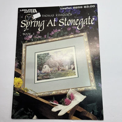 SPRING AT STONEGATE By Thomas Kinkade - Cross Stitch Pattern - Cottage - Image 1 of 2