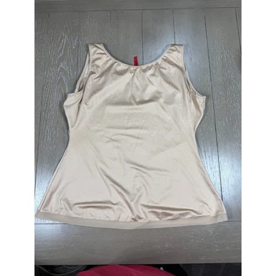 SPANX Camisole Tank 2xl Top Compression Shapewear Leopard Trim Tan - Image 1 of 4