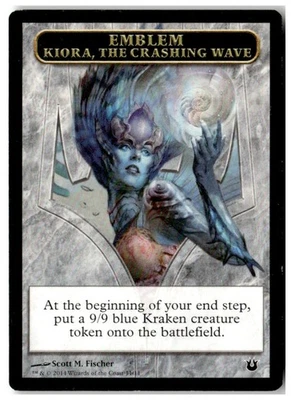MTG Emblem - Kiora, the Crashing Wave - Born of the Gods  Heavily Played English - Image 1 of 2