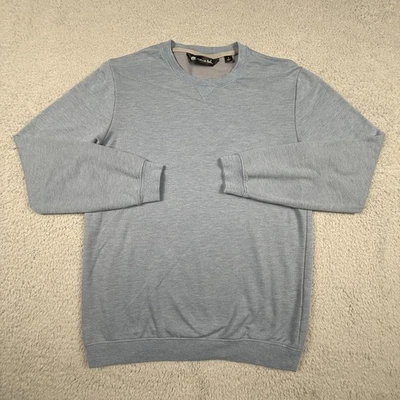 Travis Mathew Sweater Men Small Gray Golf Crewneck Pullover Peru Cotton Blend - Image 1 of 4