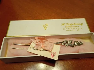 Serviergabel, Rose, 800 Silber mit Box - Bild 1 von 9