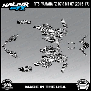Graphics Kit for  YAMAHA FZ-07 MT-07 (2015-2017)  Acid - WHITE - Picture 1 of 4
