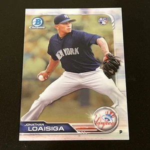 2019 Bowman Chrome Jonathan Loaisiga New York Yankees Rookie Baseball Card #12 - Picture 1 of 2