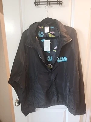New Disney Parks Star Wars Windbreaker Jacket Size 2XL Black NWT Disneyland  - Image 1 of 4