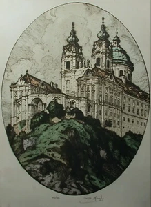 Walter Prinzl (Wien 1891-1937 ebd.) Melk - Farbradierung. - Picture 1 of 12