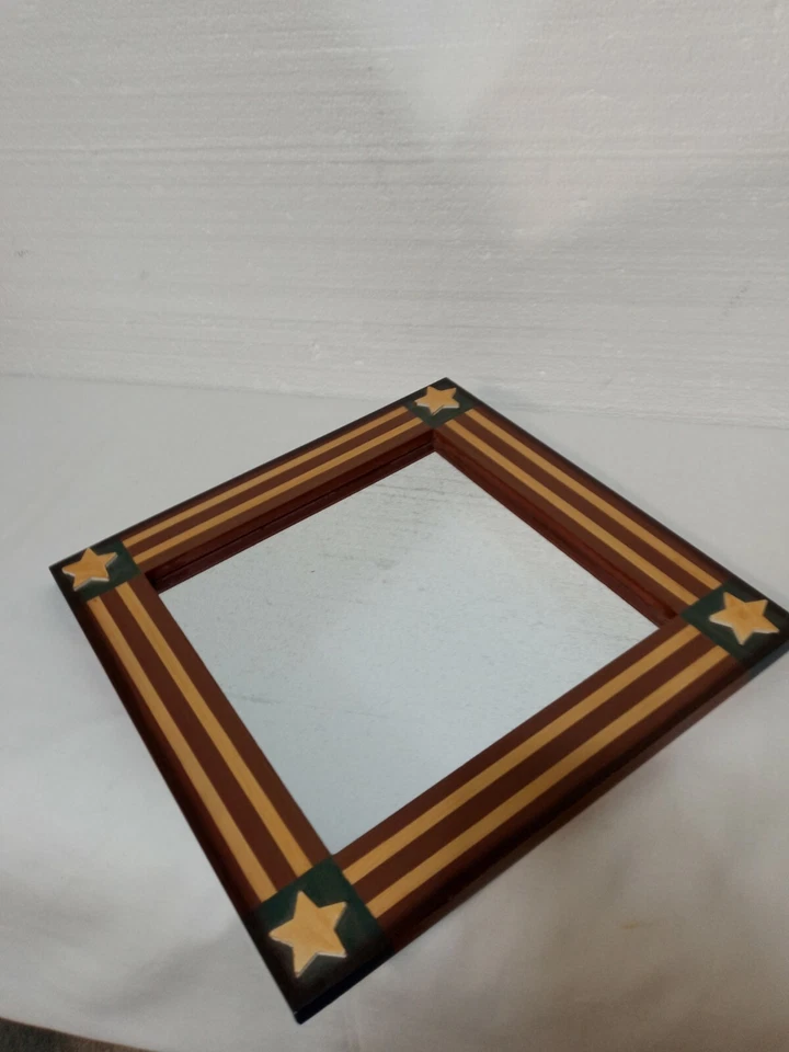 Espejo Americana Primitivo Decoración Hogar 12 X 12 Rojo Blanco Azul Estrellas  Foto 1 de 4