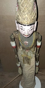 Wayang Golek Puppe Indonesien 60 cm Holz Handarbeit Marionette Vintage - Picture 1 of 11