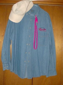 Riviera Casino & Hotel Denium Button Down Hemd Mütze/Kappe Slot Karte Bungie Cord - Bild 1 von 11