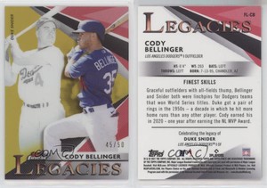 2021 Topps Finest Legacies Gold Refractor /50 Cody Bellinger Duke Snider HOF