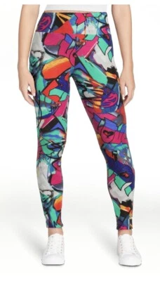 Calça Legging No Boundaries XXL 19 Junior Cintura Alta Tornozelo Camurça Graffiti Casual - Imagem 1 de 4