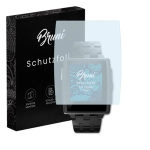 Bruni 2x Folie für Pebble Steel Schutzfolie Displayschutzfolie - Picture 1 of 8