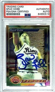 1993 94 Topps Finest SPUD WEBB Signed Auto Signed Card #57 PSA/DNA Slabbed - Picture 1 of 3
