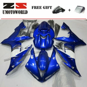 Blue & White Fairing Kit For Yamaha YZF R1 2004-2006 (Half Tank Cover+Seat Cowl) - Picture 1 of 3