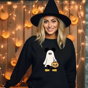 Trick or Treat Mickey Mouse Sweatshirt, Halloween Sweatshirt, Fall Sweatshirt - Picture 1 of 10