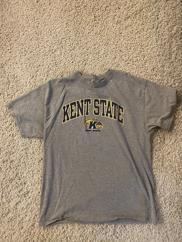 Kent state university golden flashes shirt adult large gray short sleeve mens ** Cover