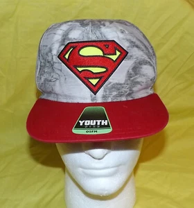 🔥NEW DC COMICS SUPERMAN LOGO TIE DYE ADJUSTABLE BASEBALL CAP YOUTH HAT - Picture 1 of 3