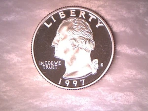 1997 S 25C Proof Washington Quarter **KOSTENLOSER VERSAND** - Bild 1 von 2