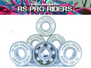 PREMIUM HYBRID CERAMIC BEARINGS 608 RS LONGBOARD SKATEBOARD STUNT PUSH SCOOTER - Picture 1 of 4