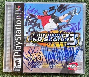 TONY HAWK'S PRO SKATER 3 PLAYSTATION SIGNED BURNQUIST GLIFBERG KAREEM +3 RACC - Picture 1 of 2