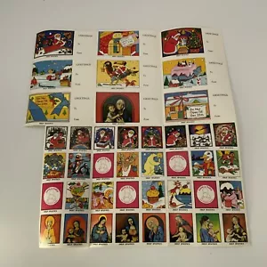 Vintage Spastics Society Christmas Stamps Stickers Set 1960s 1970s Help Spastics - Picture 1 of 6