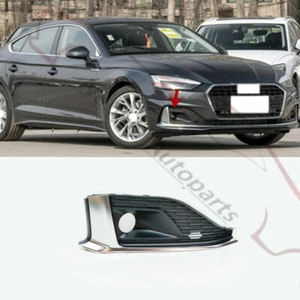 Replace For Audi A5 2020-2022 Right Side Plating Front Bumper Fog Light Cover - Picture 1 of 8