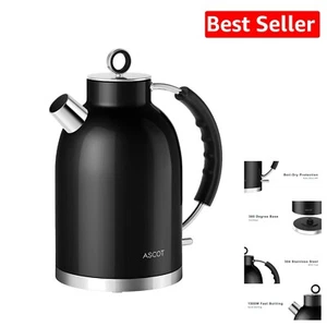 Cordless Stainless Steel Kettle 1.5L - Safe Auto Shut-Off & Boil-Dry Protection - Picture 1 of 9