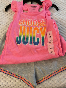 2 Piece Girls 5T Juicy Couture Tank & Short Set-NEW WITH TAGS!