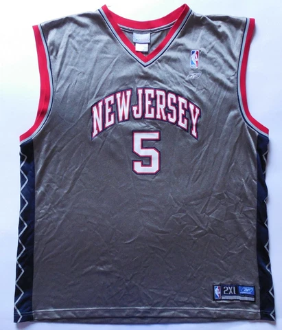 Jason Kidd New Jersey Nets Reebok Basketball NBA Shirt Jersey Size XXL Cover