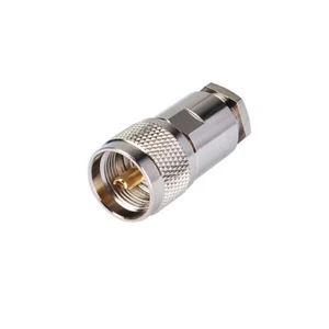 5 UHF male plug PL259 clamp for RG8 RG165 RG213 LMR400 cable connector - Picture 1 of 3