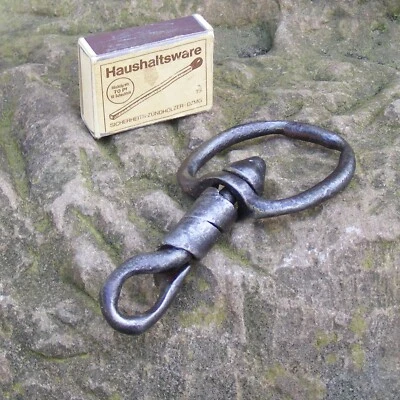 alter Kettenwirbel L=121mm Ankerwirbel  geschmiedet D-Ring ca. 62mm LARP - Bild 1 von 4