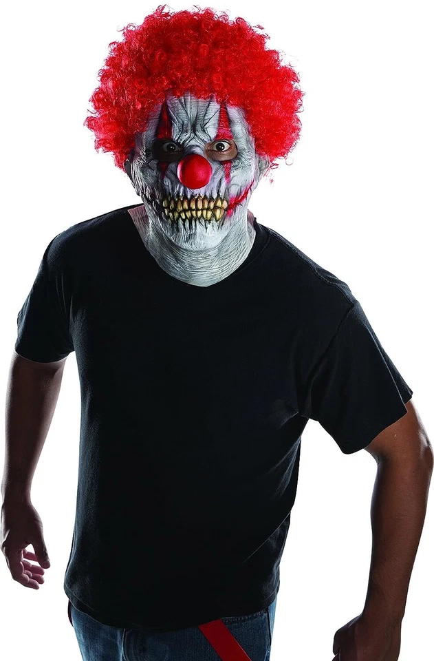 Skullie Mask Clown Circus Carnival Fancy Dress Up Halloween Costume Accessory - Image 1 of 1