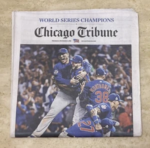CHICAGO CUBS World Series Champions 3 novembre 2016 giornale Chicago Tribune - Foto 1 di 2