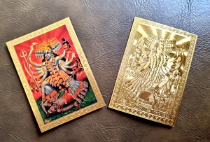 Maa Kali Ten 10 Face Hands God Brave Metal Picture Embossed India Phone Case 3" - Picture 1 of 13