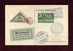 Meeting international d´Aviation Geneve 31.V.25 Basel carte postale ; 62045 - Picture 1 of 2
