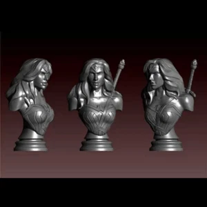 1/10 BUST Resin Superhero Model Kit Wonder Woman Beautiful Girl Unpainted - Picture 1 of 1