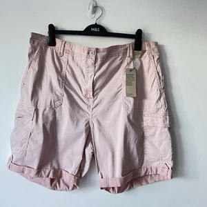 M&S Marks and spencer Womens cotton cargo shorts size 22 - Picture 1 of 8
